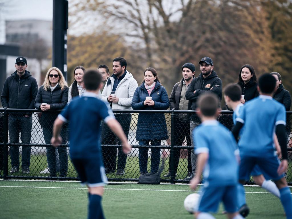 Parents watching from the sideline at a Pathway Football Academy training session