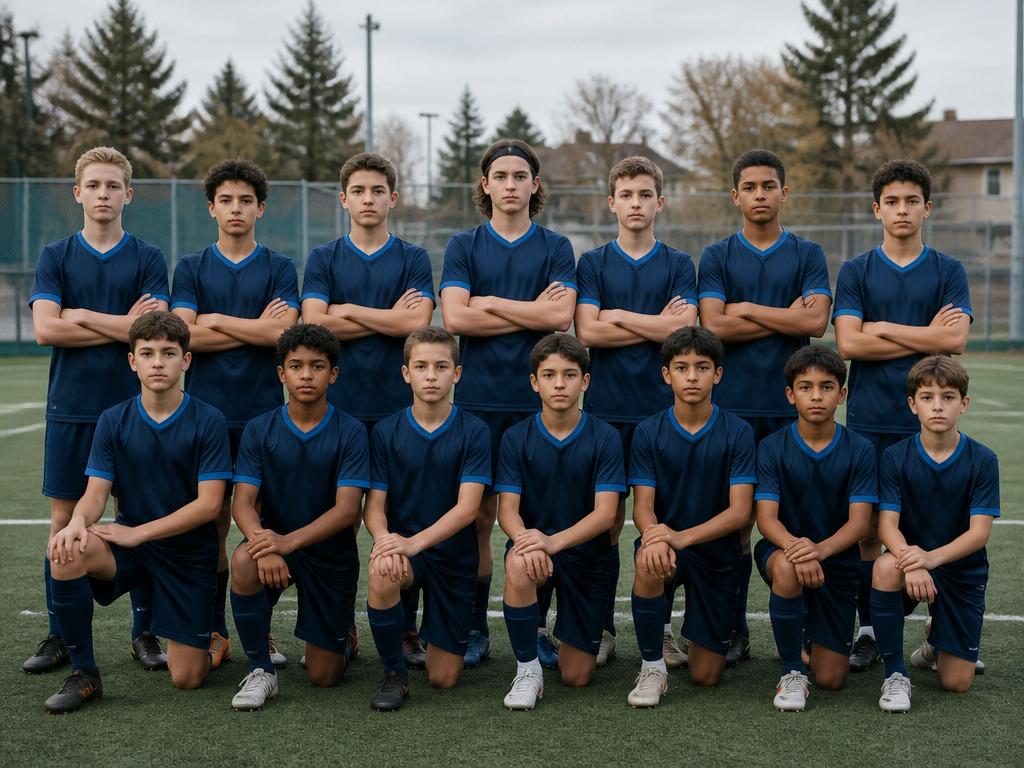 Pathway Football Academy team squad lineup on the pitch